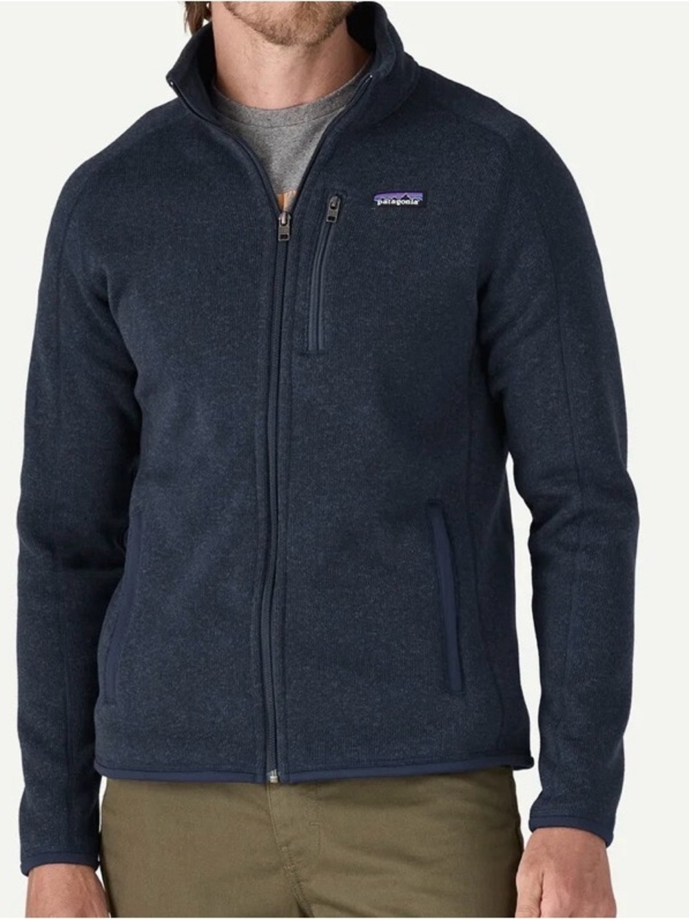 Patagonia Men's Better Sweater Navy Full-Zip Fleece Jacket Size Large